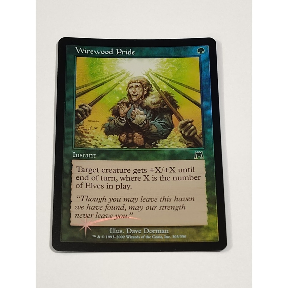 MTG Wirewood Pride FOIL Onslaught Green FOREST Magic Gathering‎ Card BG.1WAA2029